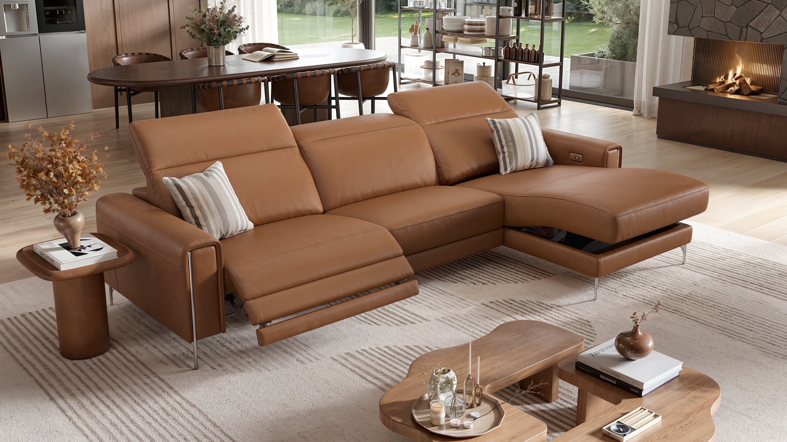 Leder Ecksofa BELLAGIO
