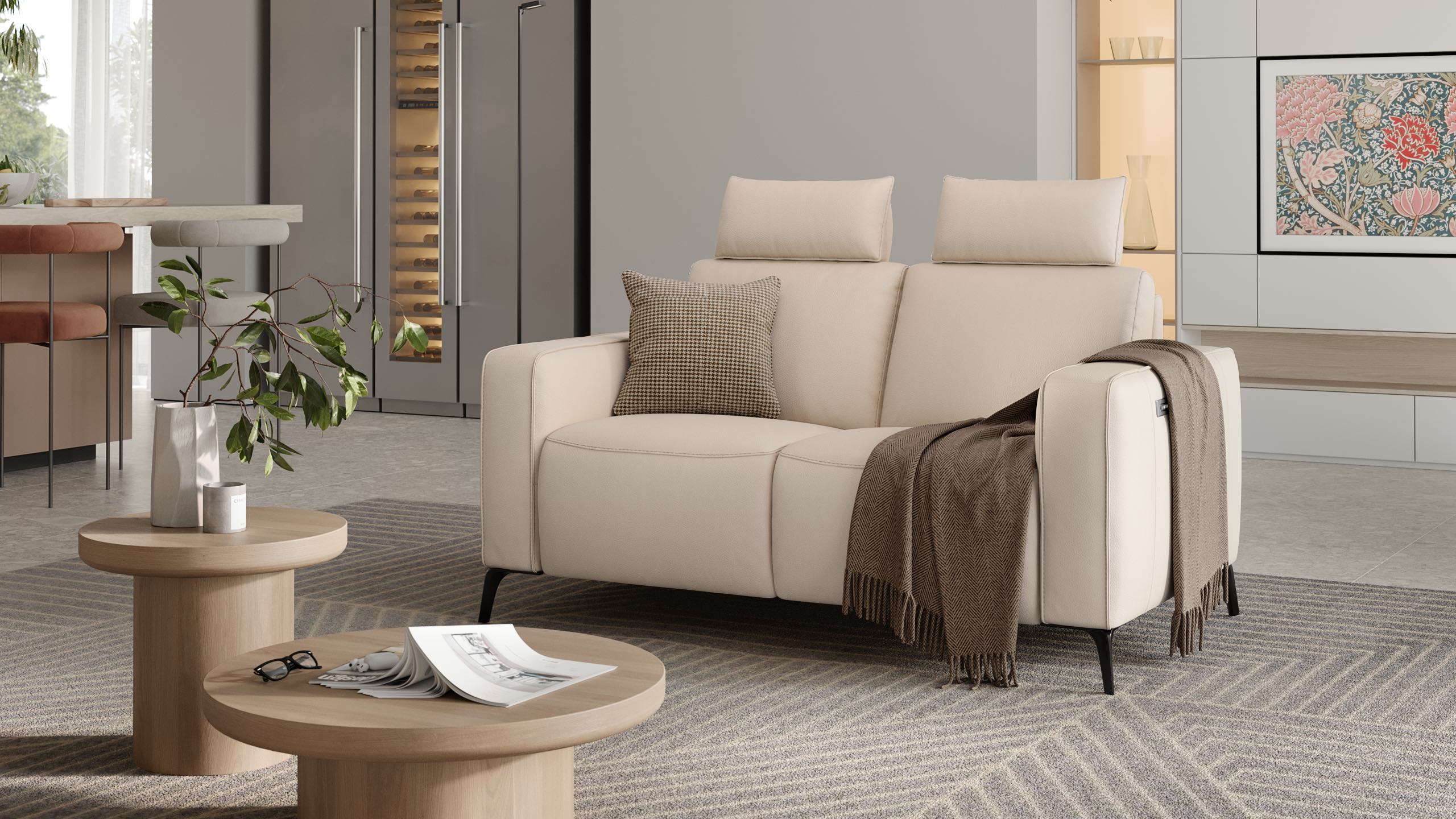 Leder 2-Sitzer Sofa BARLETTA