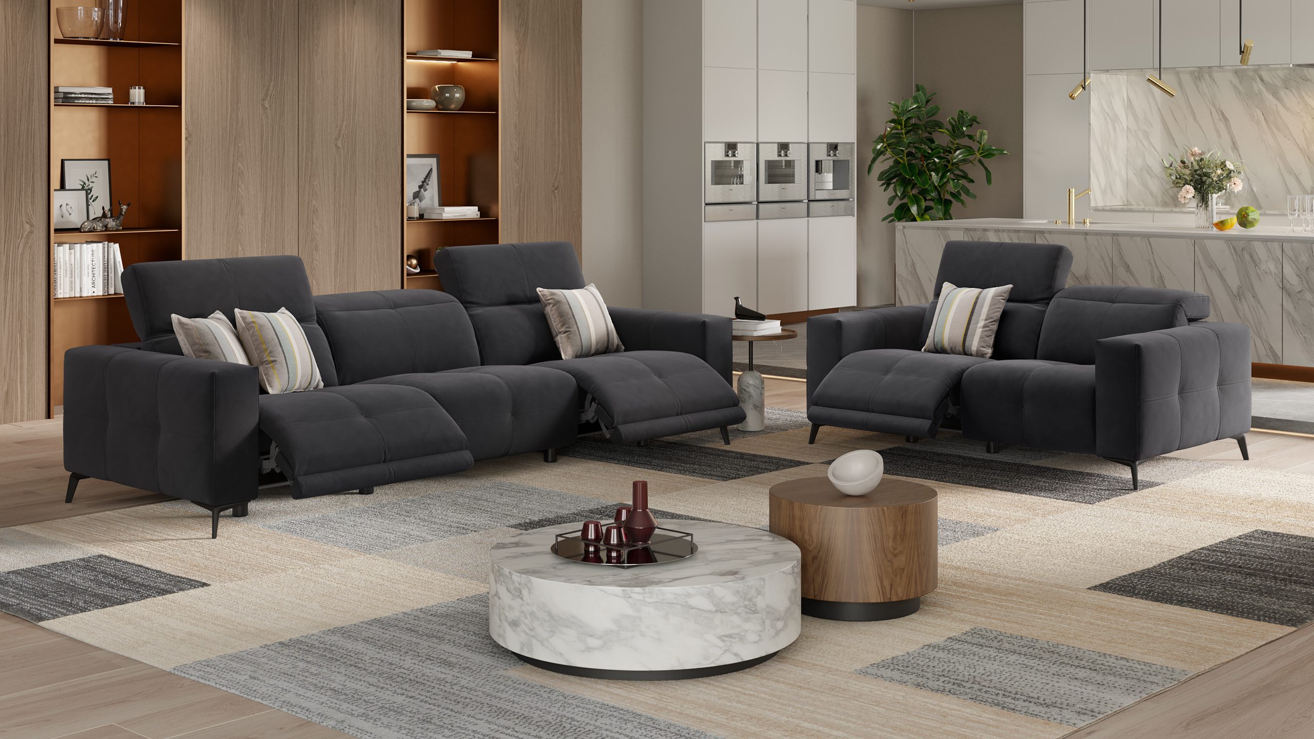 Stoff 3-Sitzer XXL MARBELLA