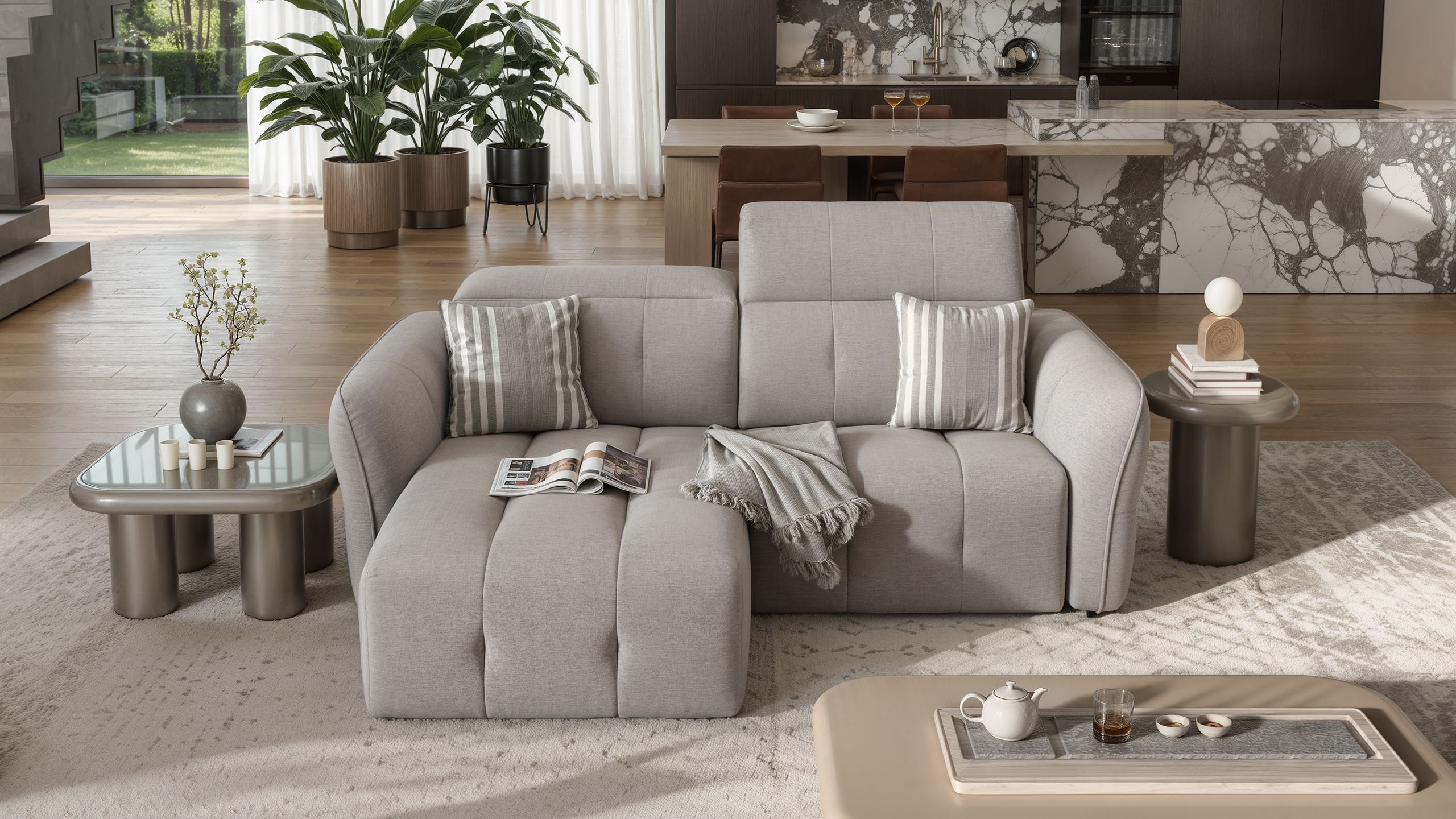 Stoff Ecksofa mini MARANELLO