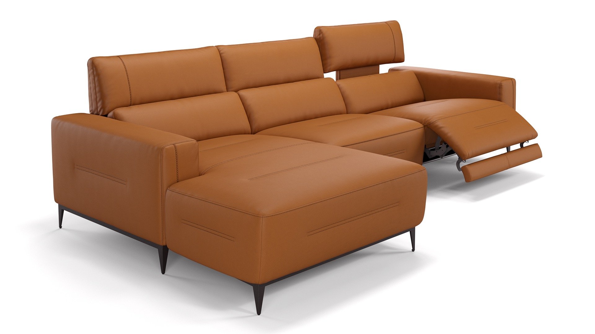 Ledercouch Teramo | Ecksofa Leder mit Funktion | Sofanella