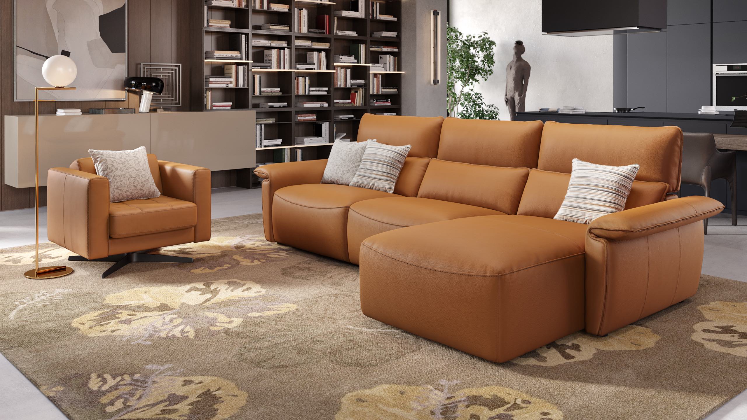 Leder Ecksofa MERIDA