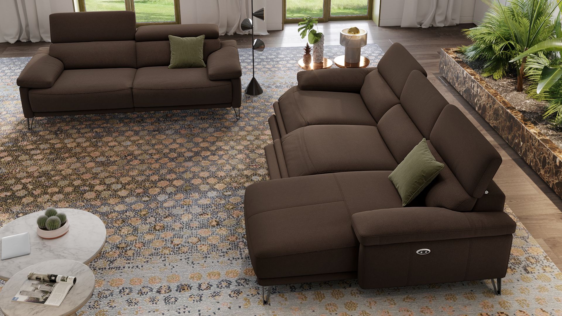 Stoff 3-Sitzer Sofa CELANO