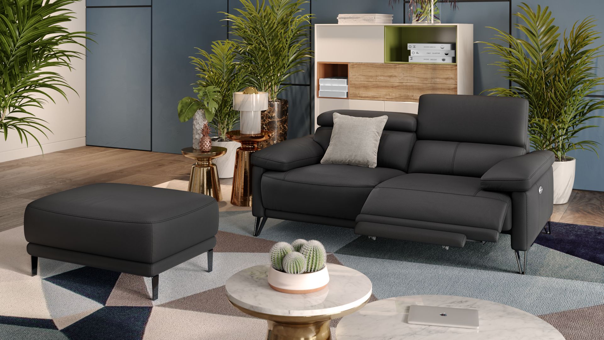 Leder 2-Sitzer Sofa CELANO