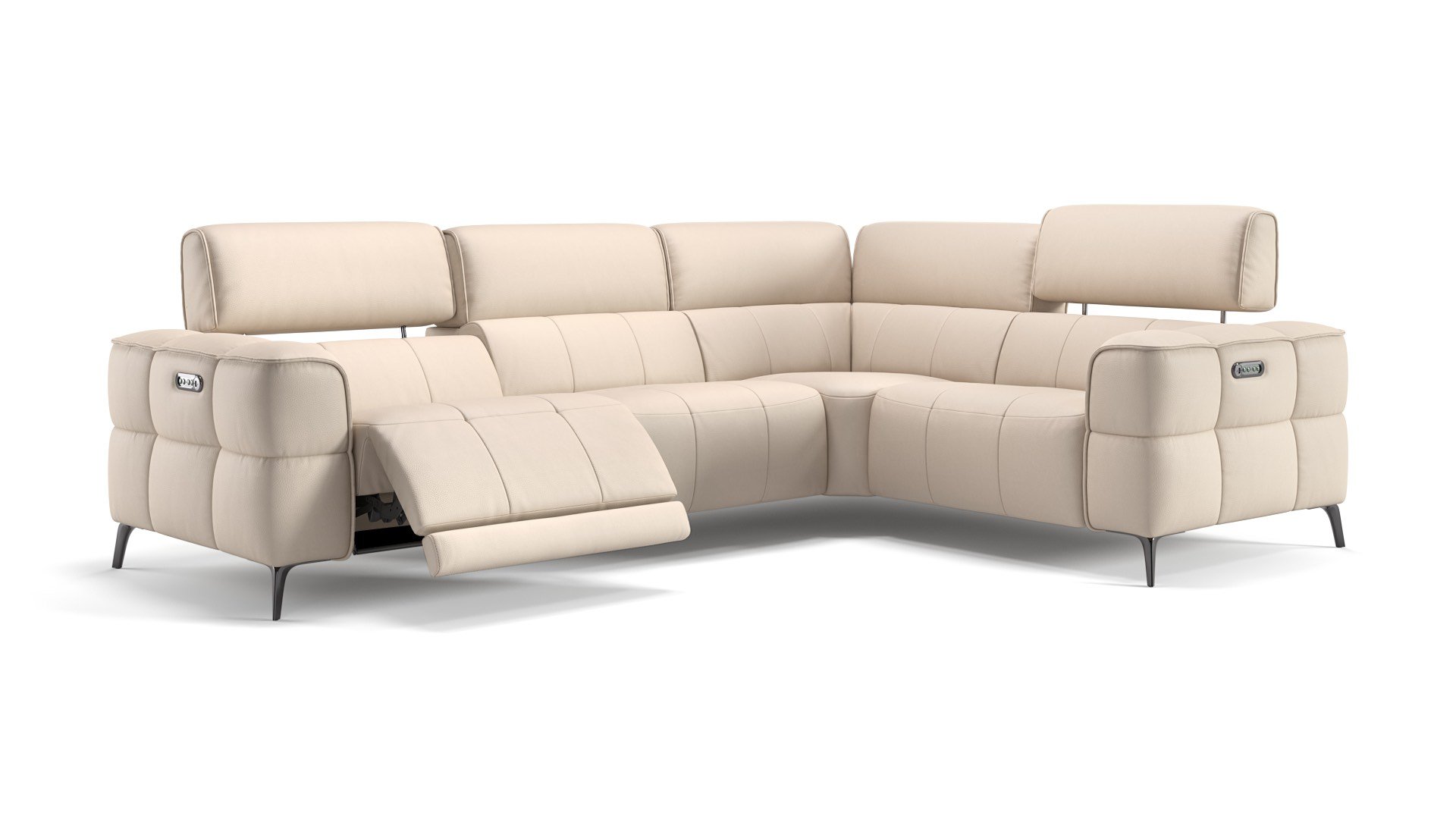 Leder Ecksofa MEZZANO