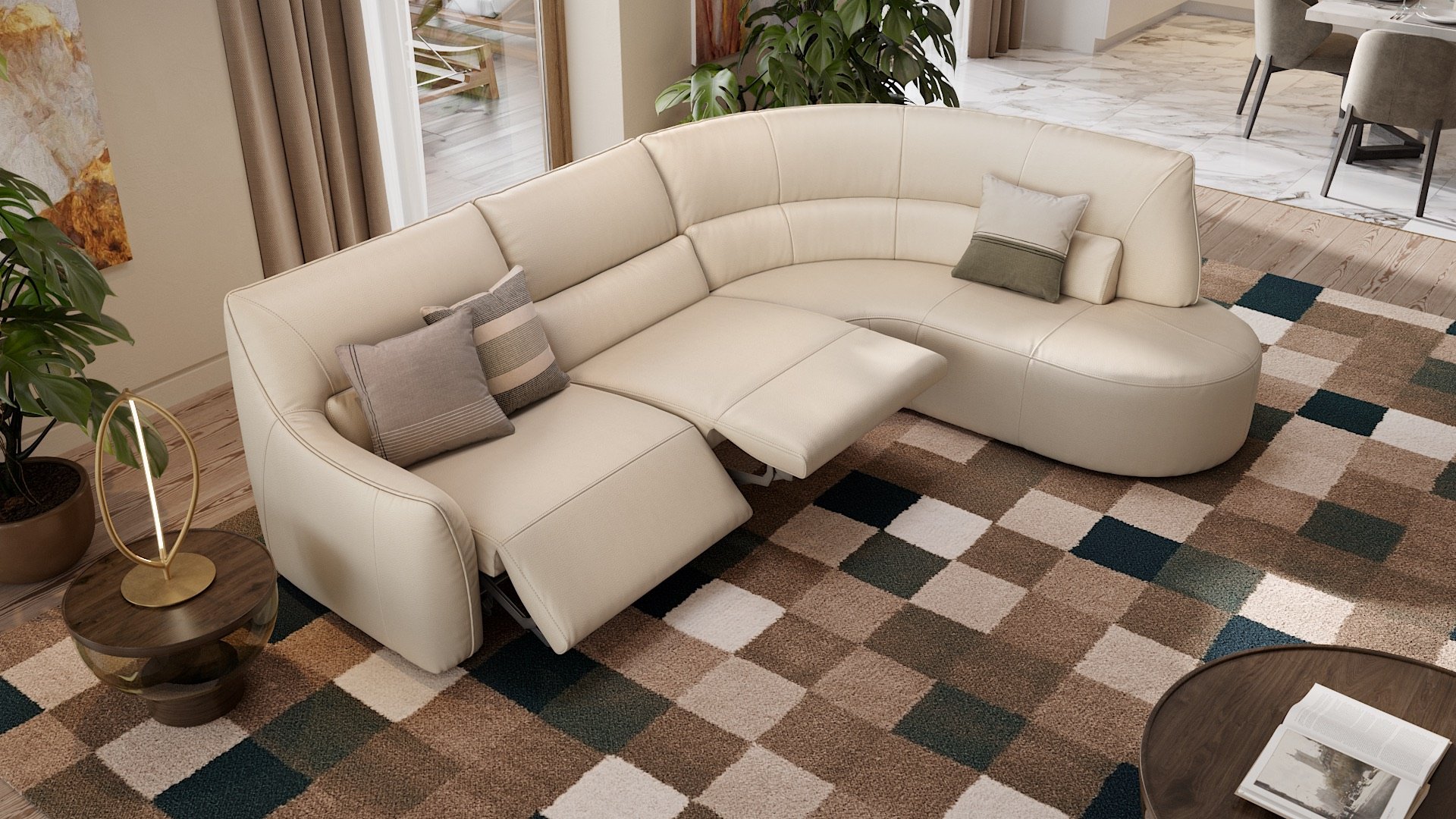 Leder Ecksofa PESARO