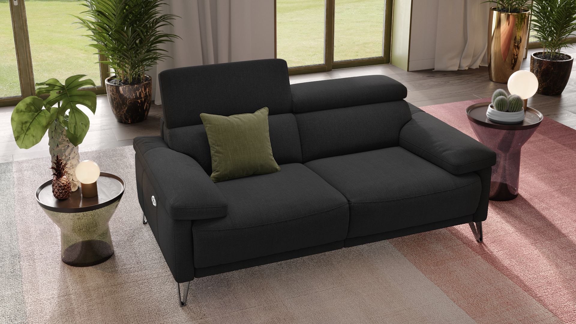 Stoff 2-Sitzer Sofa CELANO