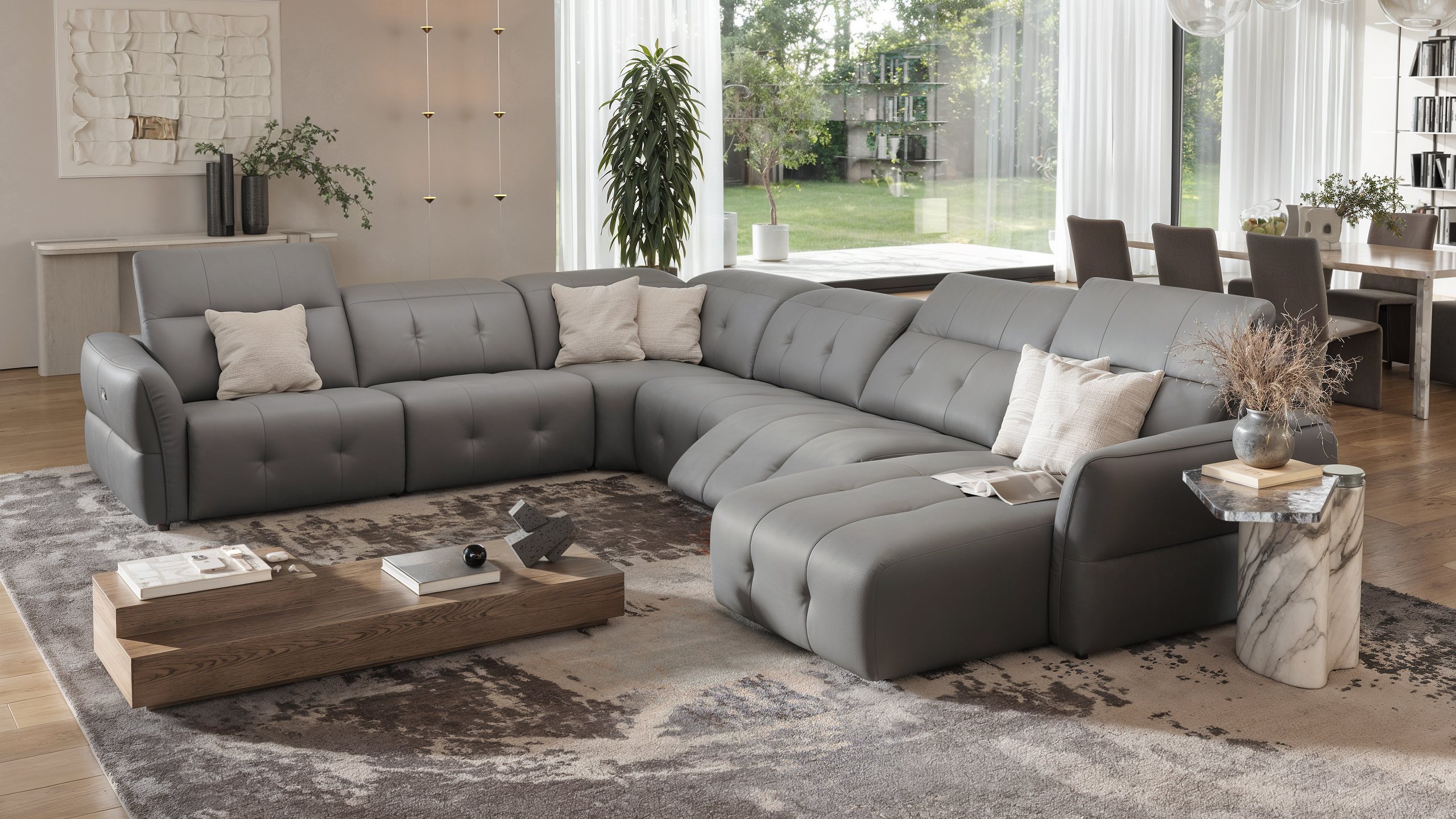 Leder Wohnlandschaft MARANELLO