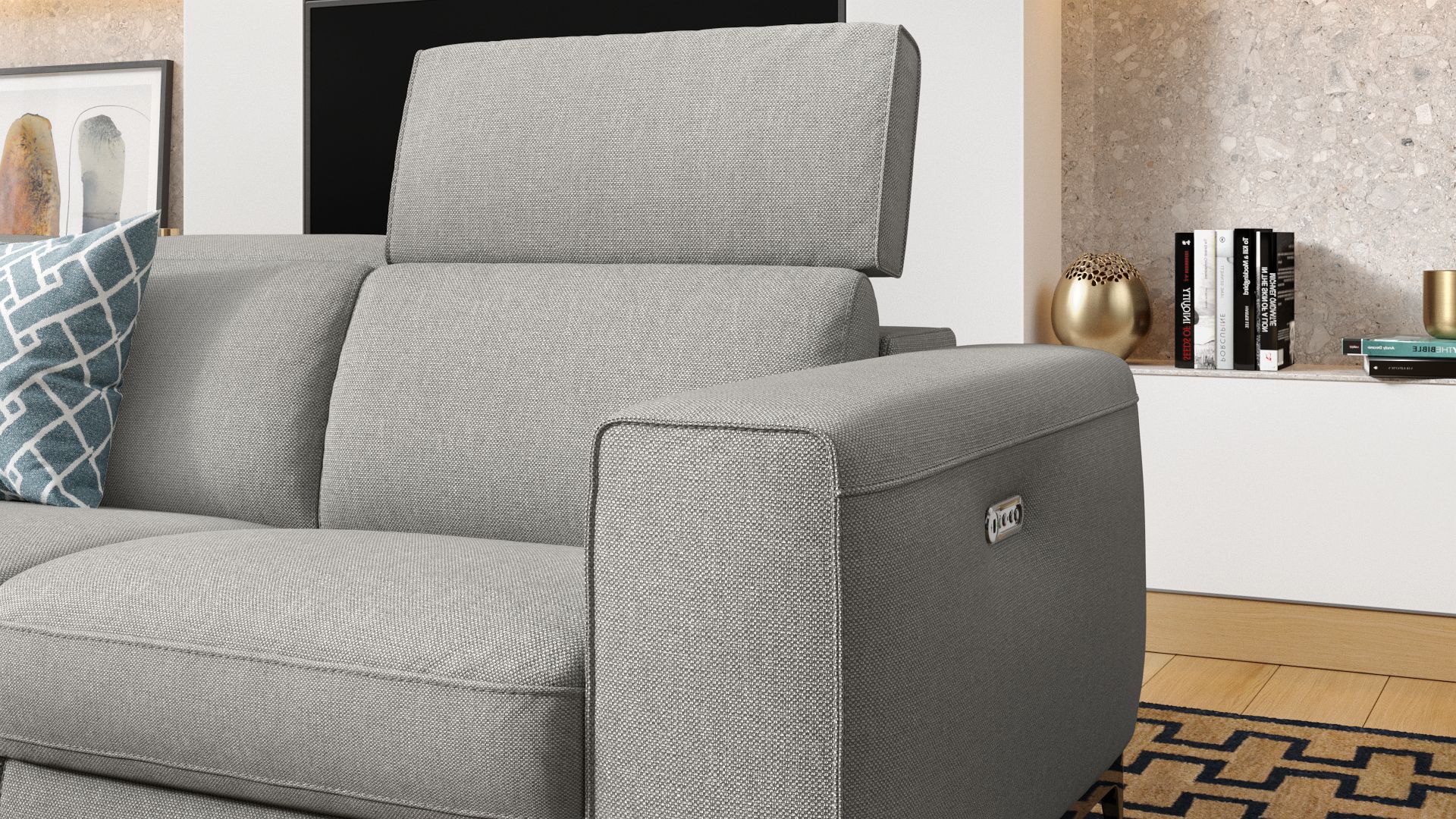 Stoff 3-Sitzer Sofa XXL CUPELLO