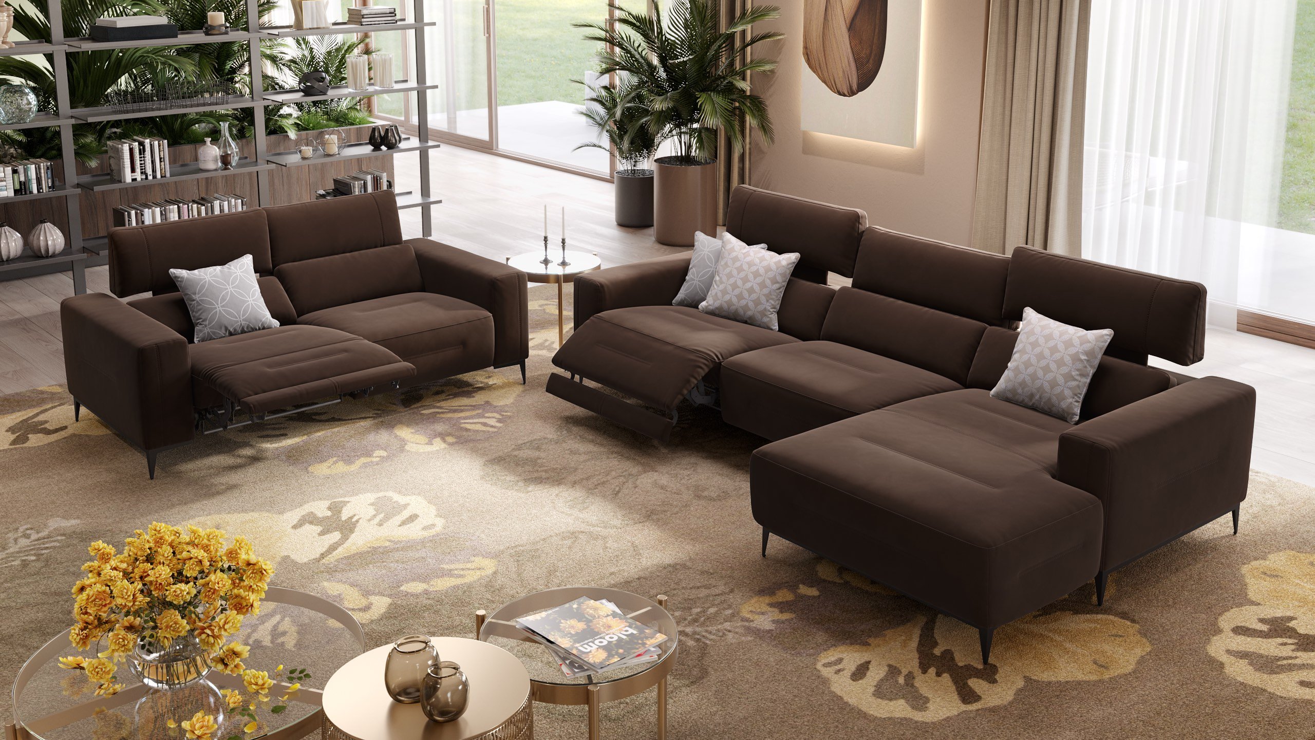 Stoff Ecksofa TERAMO