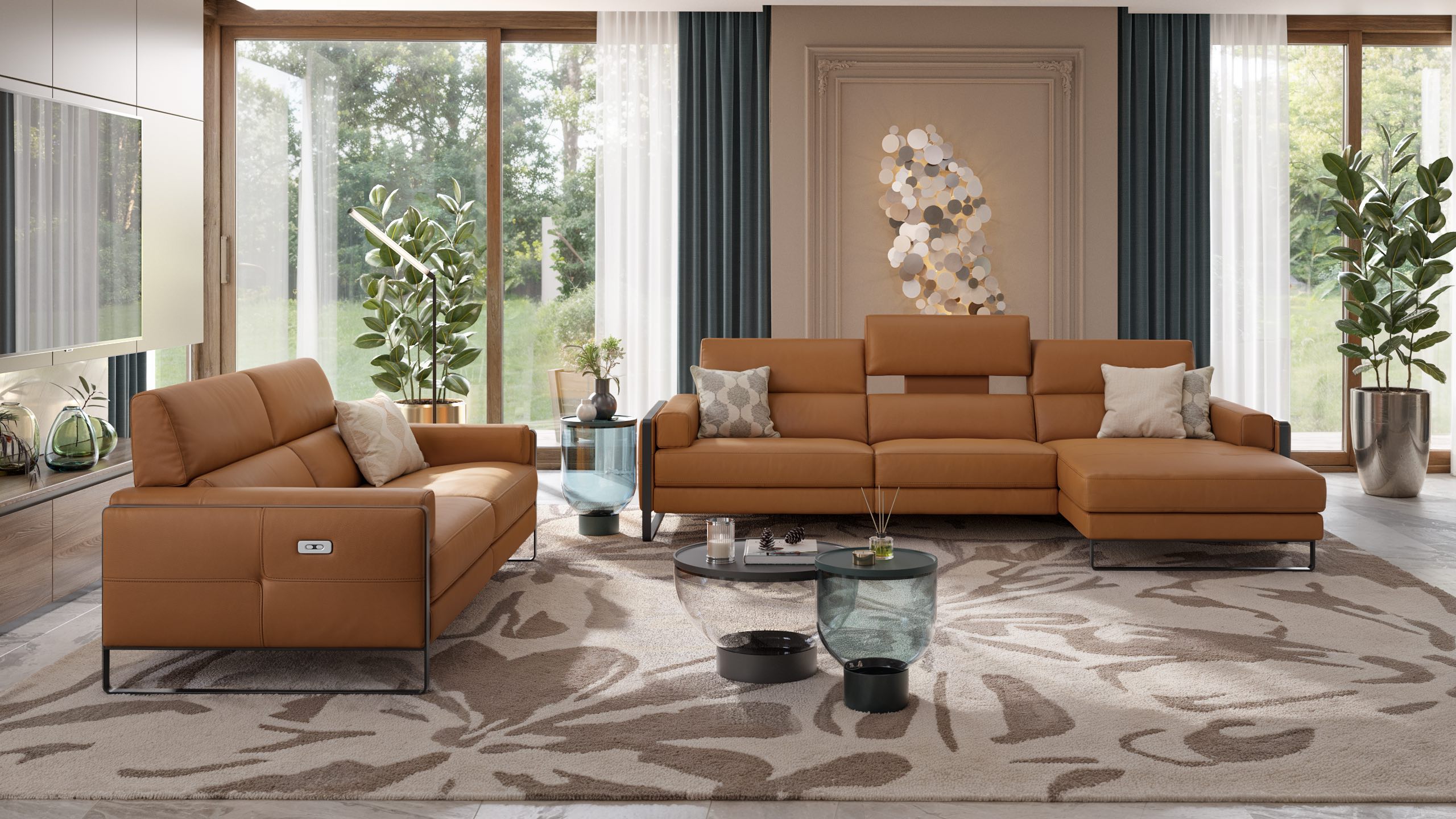 Leder Ecksofa MILO