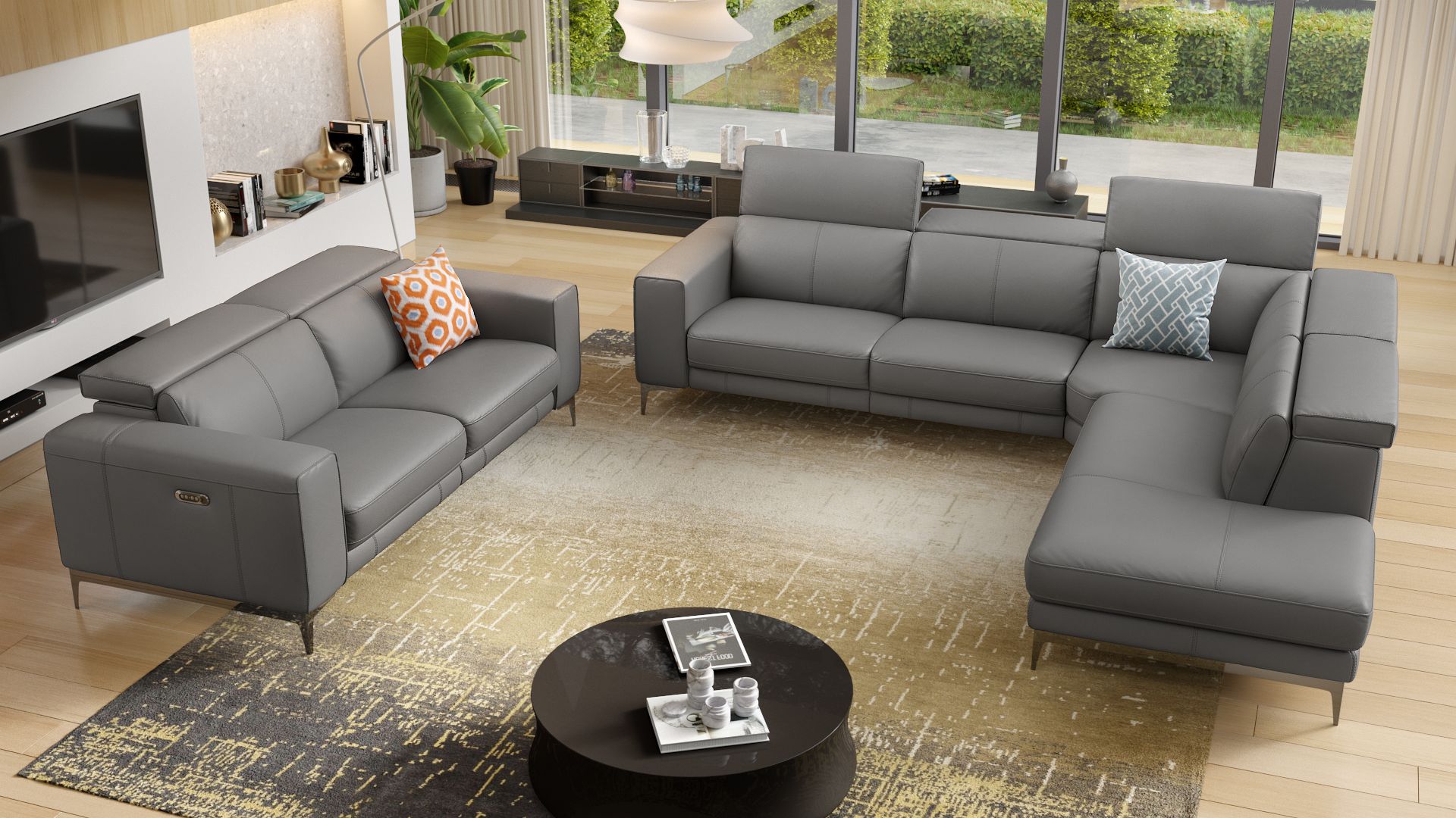 Leder 3-Sitzer Sofa CUPELLO