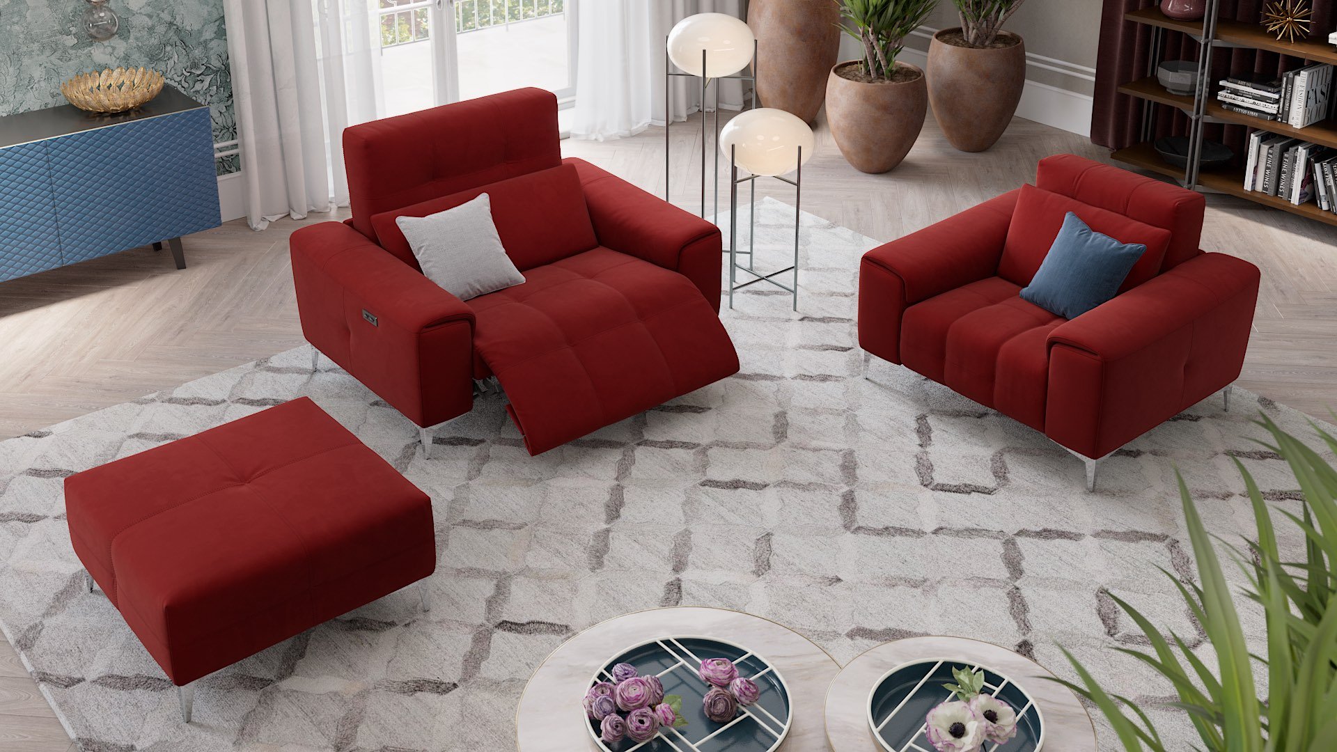 Stoff 2-Sitzer Sofa Mini SALENTO