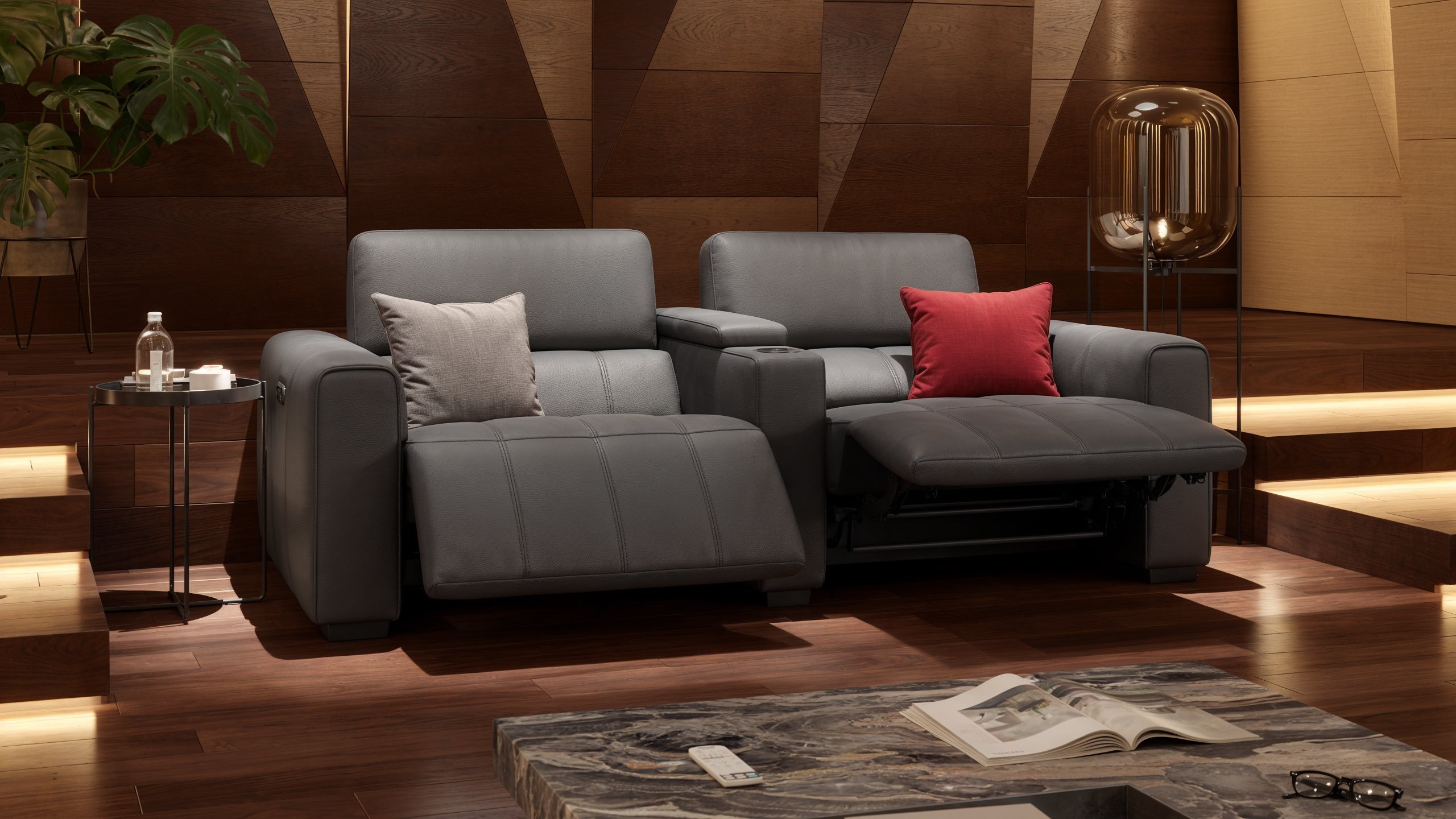 Leder 2-Sitzer Kinosofa MALIBU