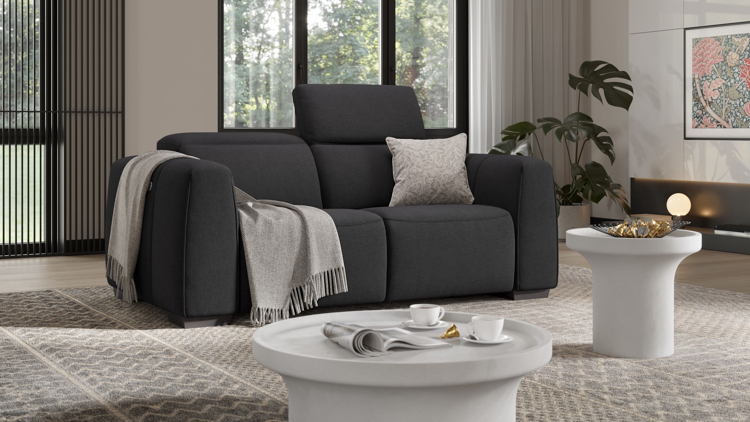 Stoff 2-Sitzer Sofa MILLESIMO