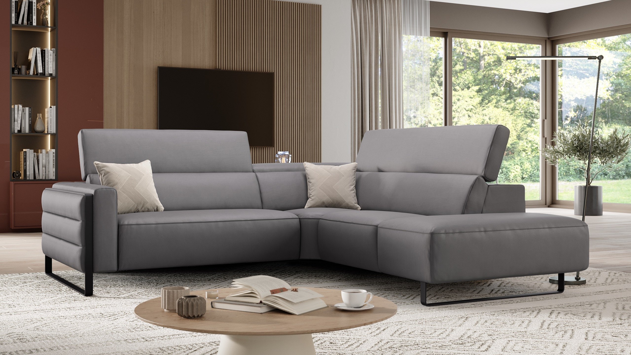 Leder Ecksofa DELTONA