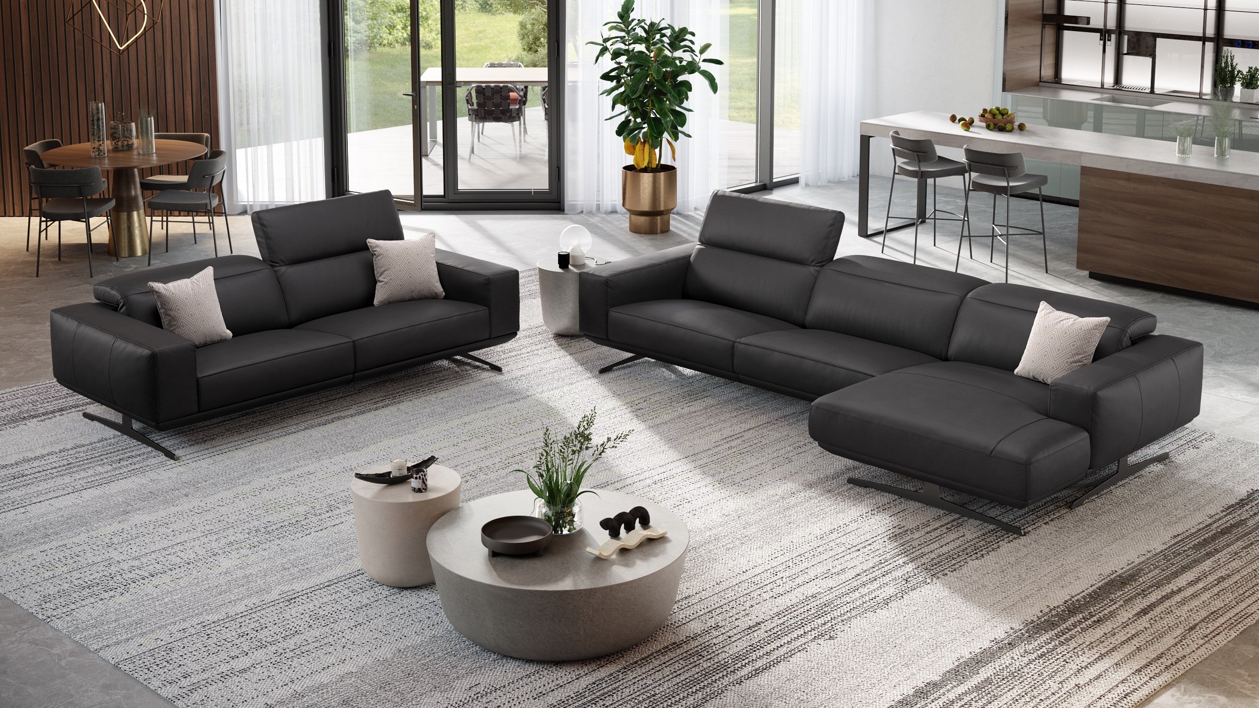 Leder 2-Sitzer Sofa MERANO