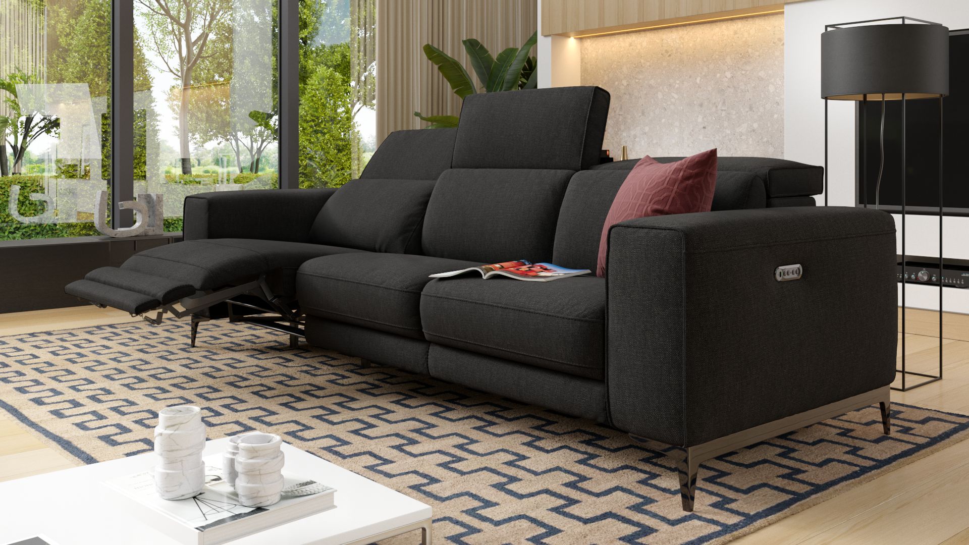 Stoff 3-Sitzer Sofa XXL CUPELLO