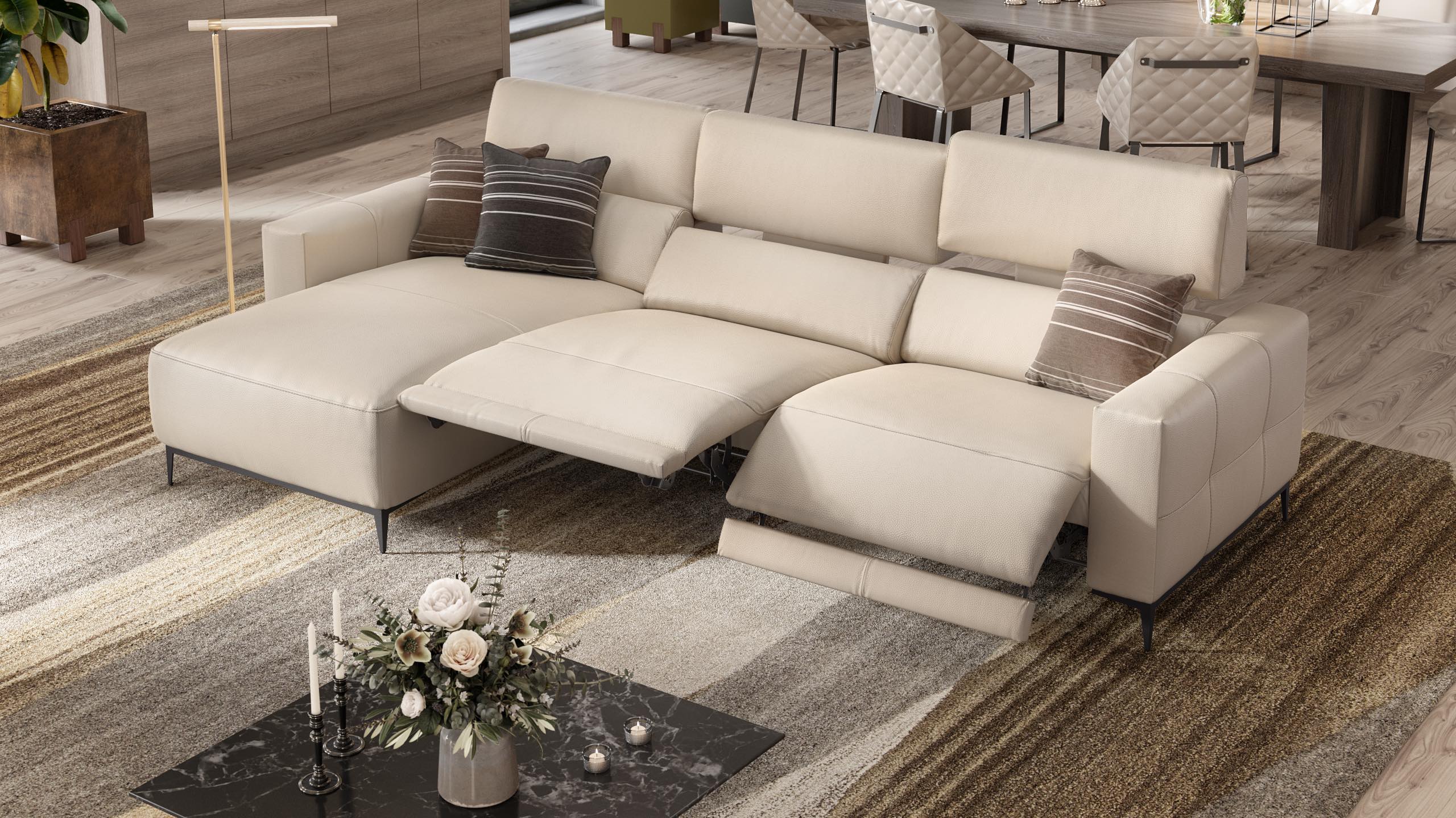 Leder Ecksofa TOLEDO