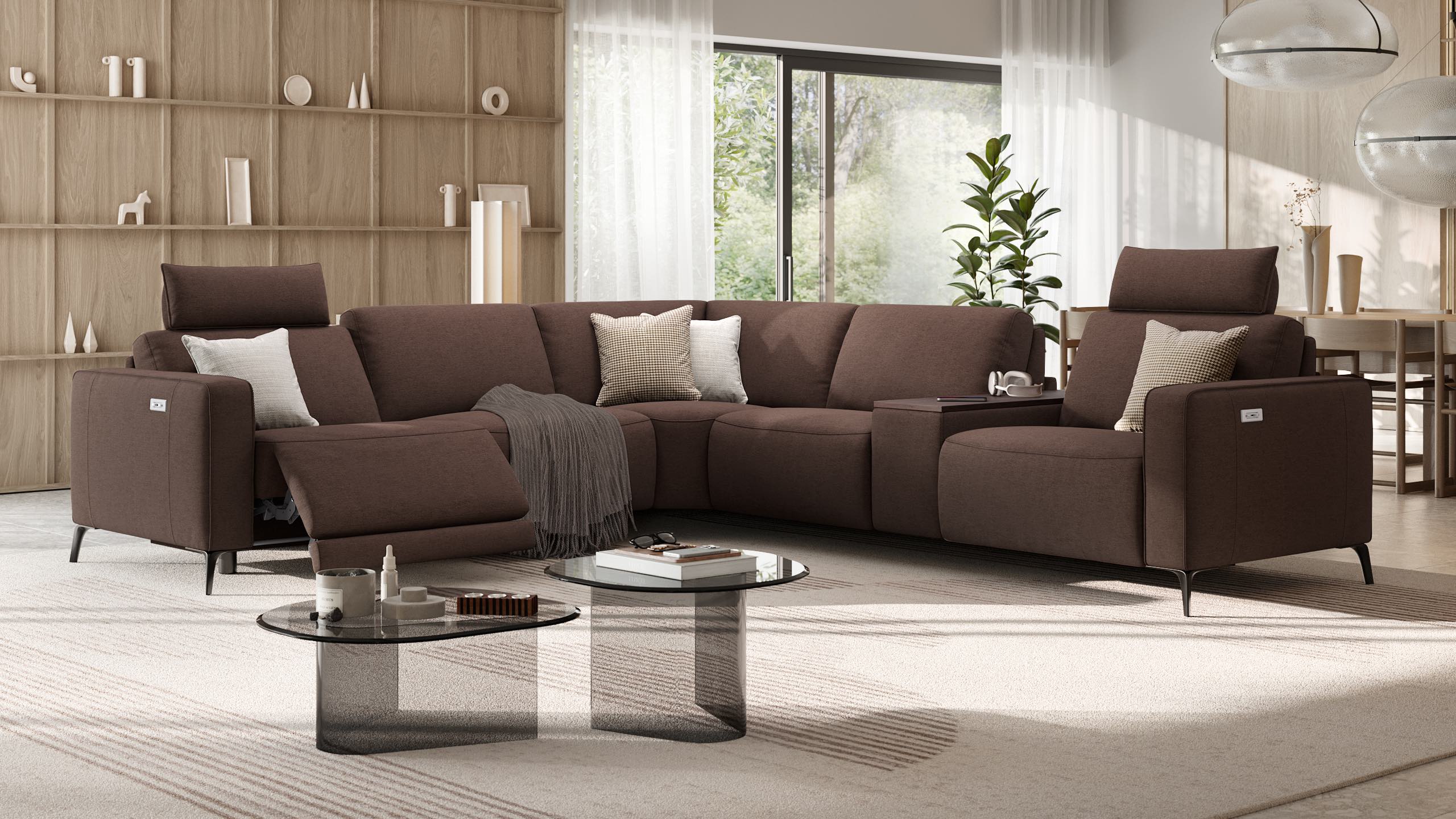 Stoff Ecksofa BARLETTA