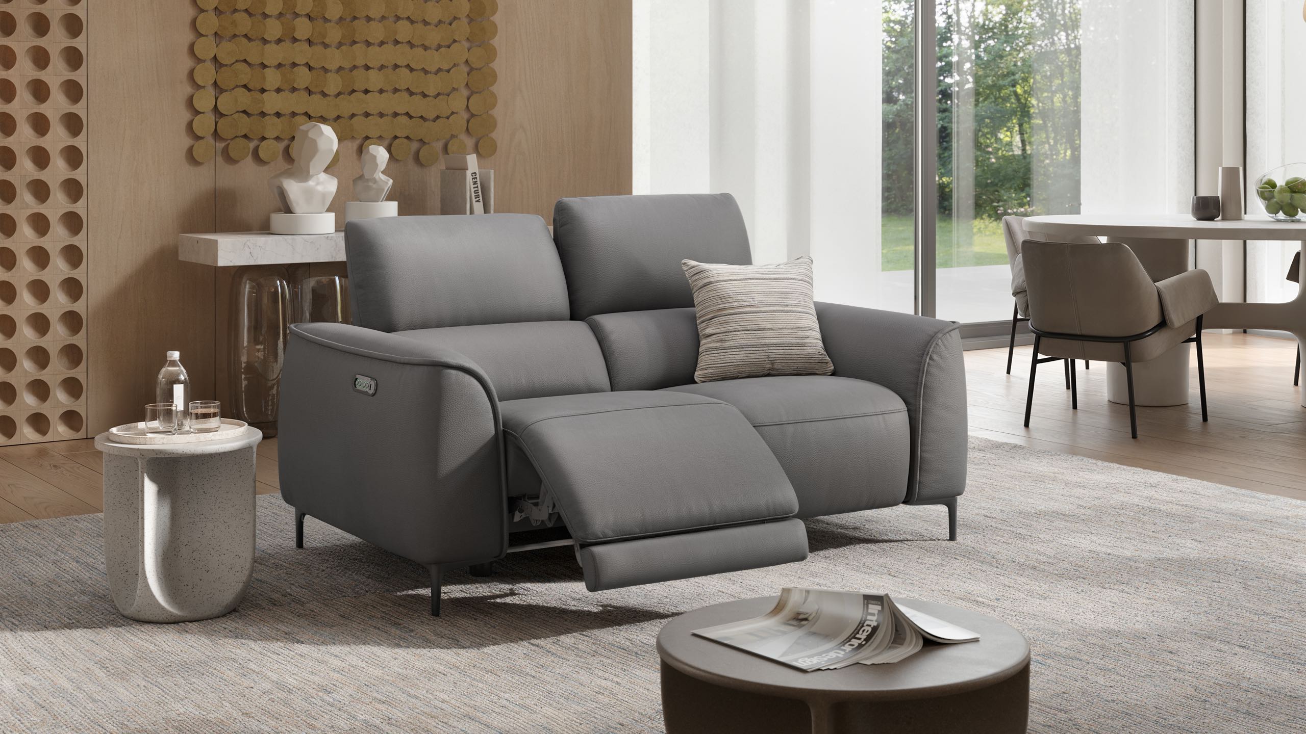 Leder 2-Sitzer Sofa COMO