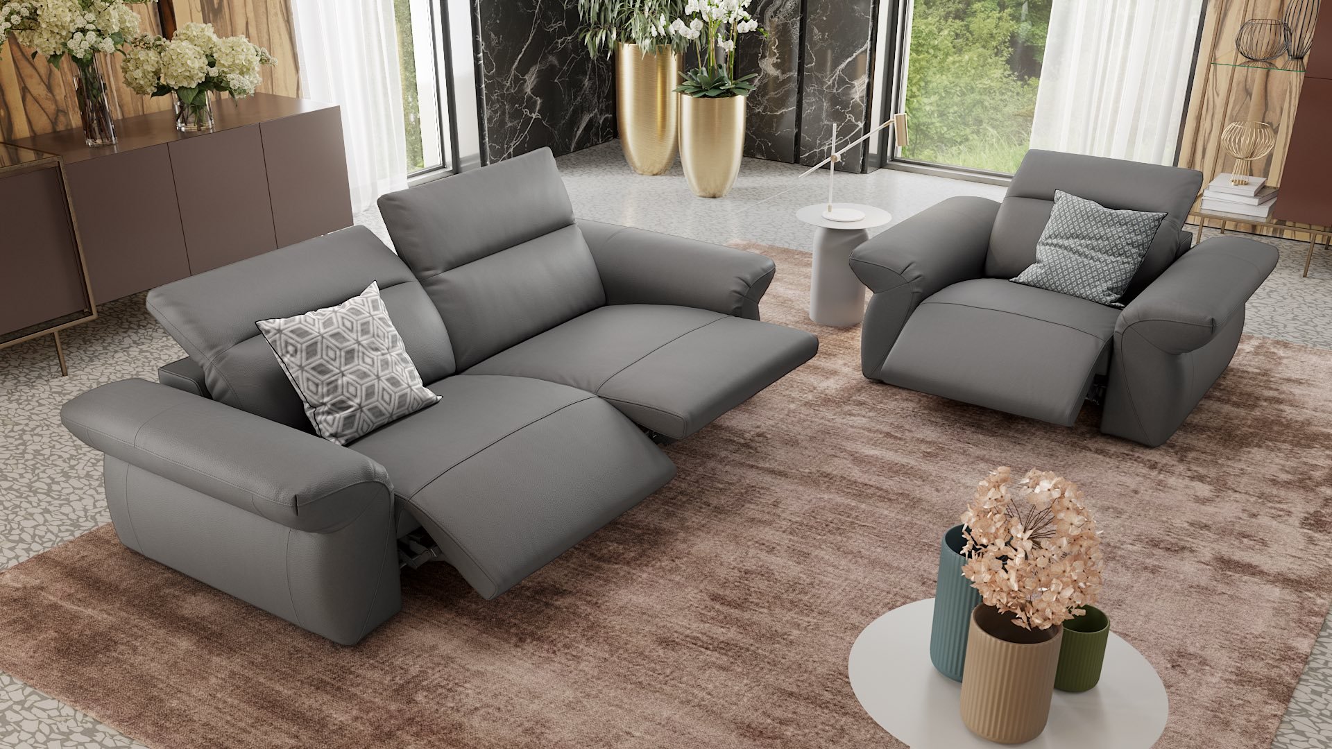 Leder 3-Sitzer Sofa VENEDIG