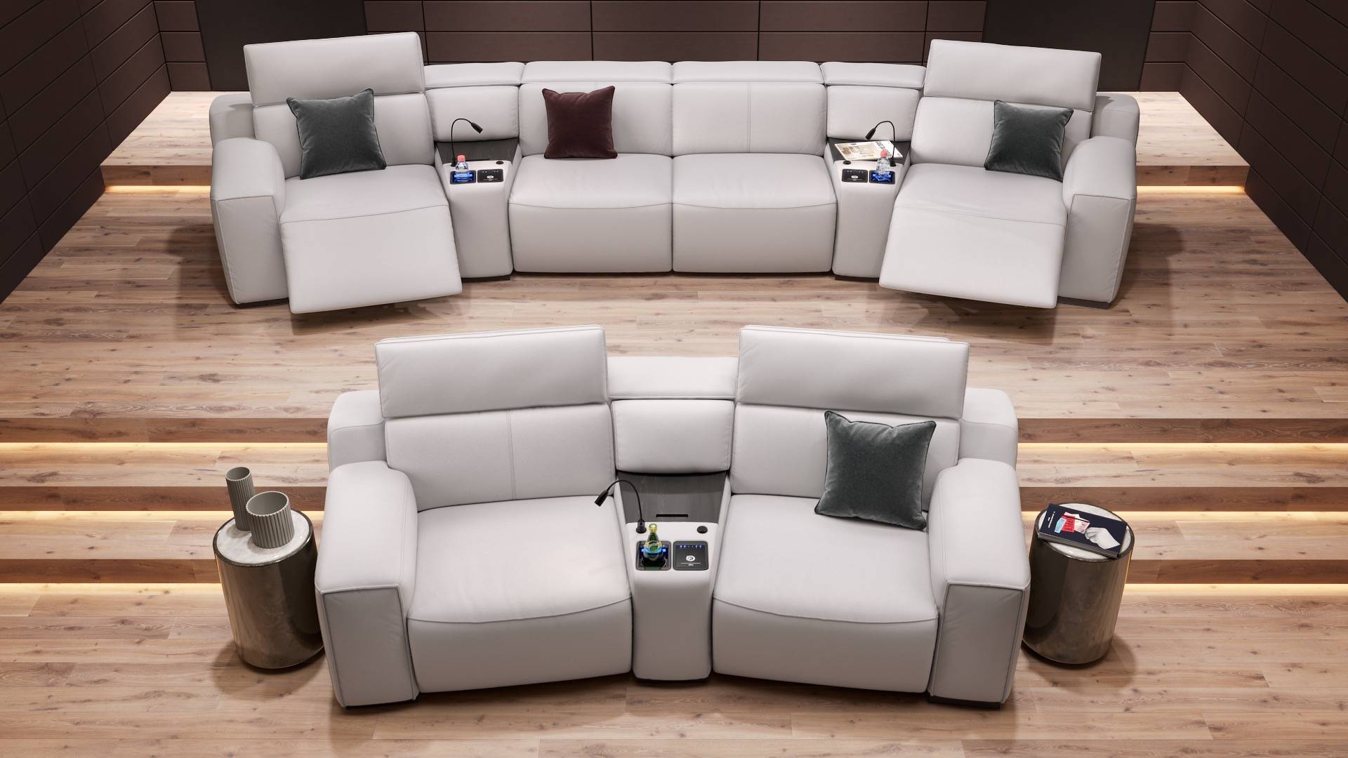 4Sitzer Kinosessel günstig kaufen Heimkino Sofa Loreto Sofanella
