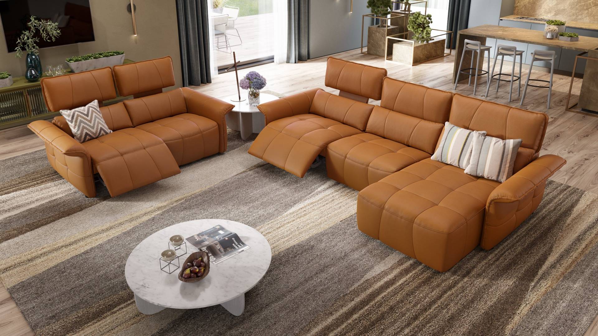 Leder Designercouch Adria | 2-Sitzer | Sofanella