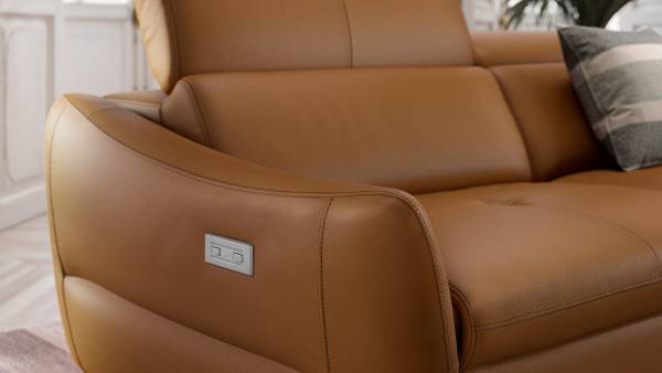 Modena Leder Sofa Italien Design hochwertig | Sofanella