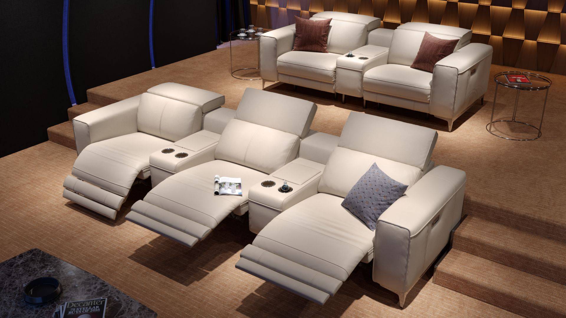 Cupello Kinosofa elektrische Relaxfunktion Sofanella