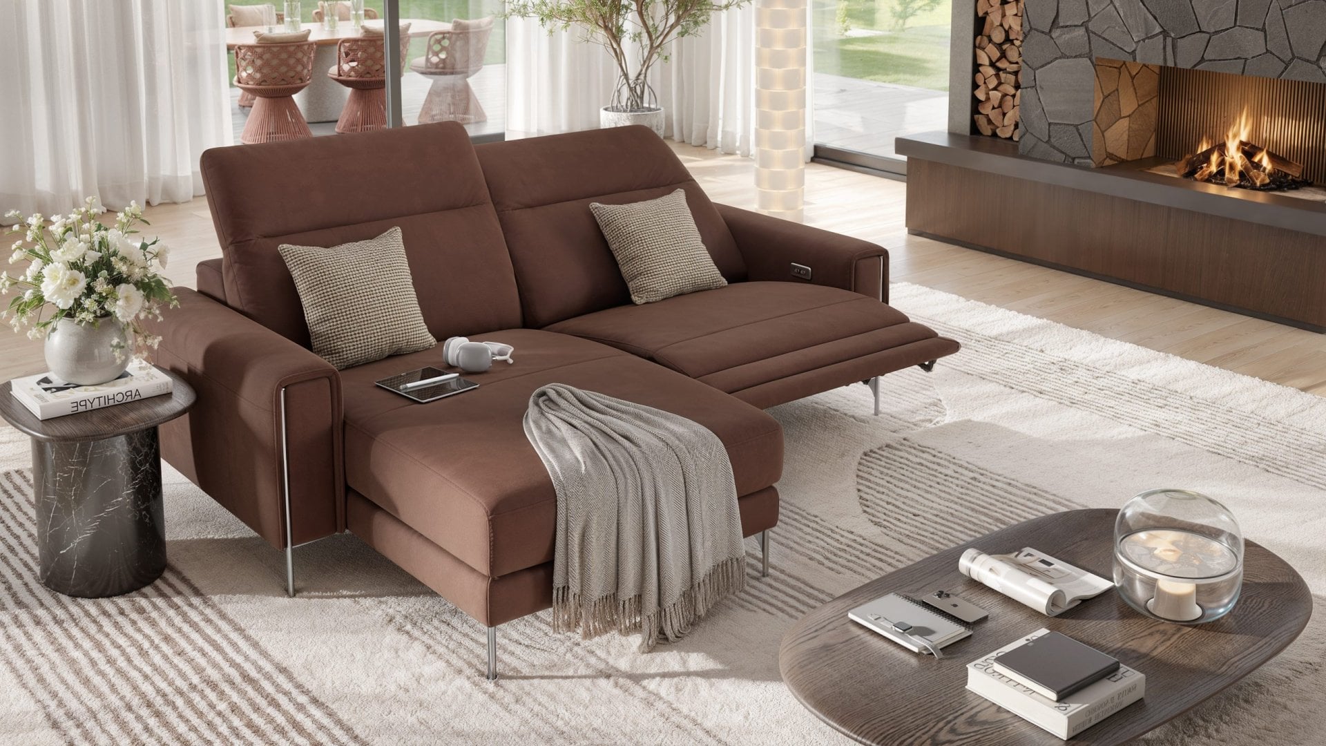 Stoff Ecksofa mini BELLAGIO