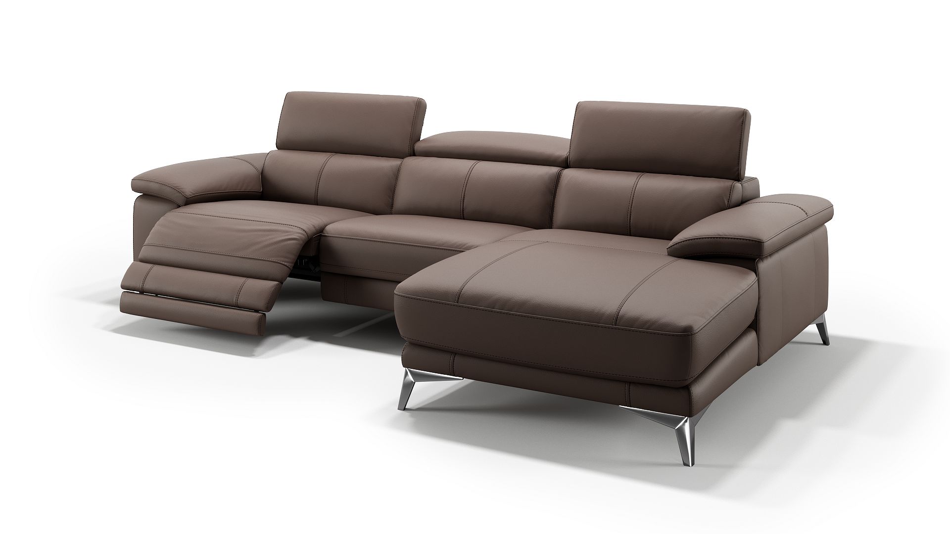 Milano Ecksofa Relaxfunktion In Leder Sofanella