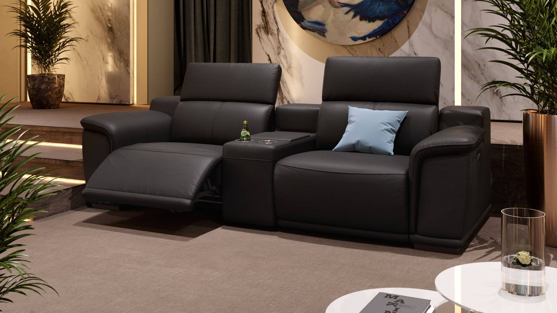 Kinosofa mit elektrischer Relaxfunktion Sofanella