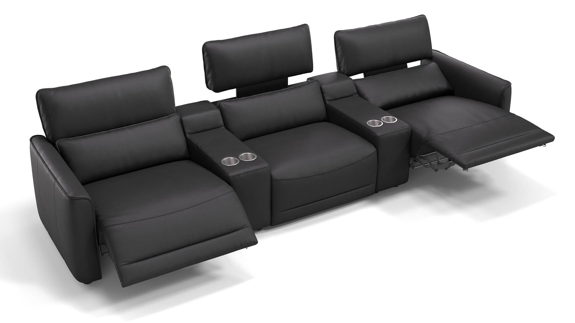 3Sitzer Kinocouch Gala Ledersofa Sofanella